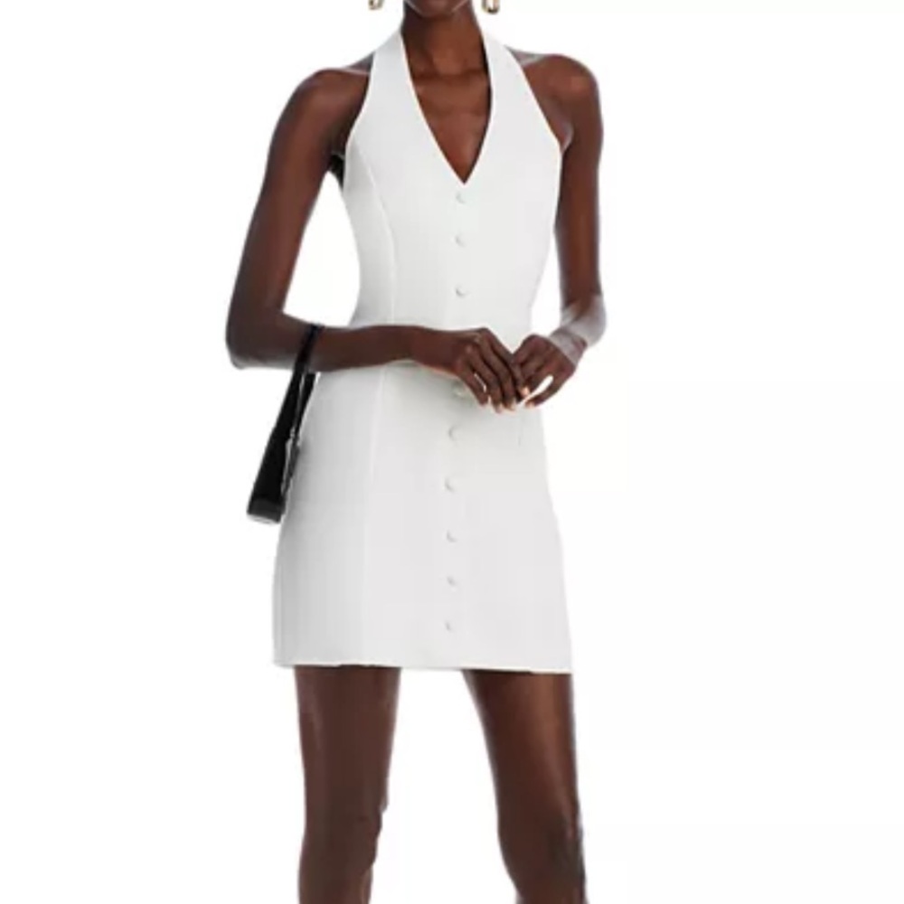 Aqua Elegant White Sleeveless Dress - Picture 1 of 3